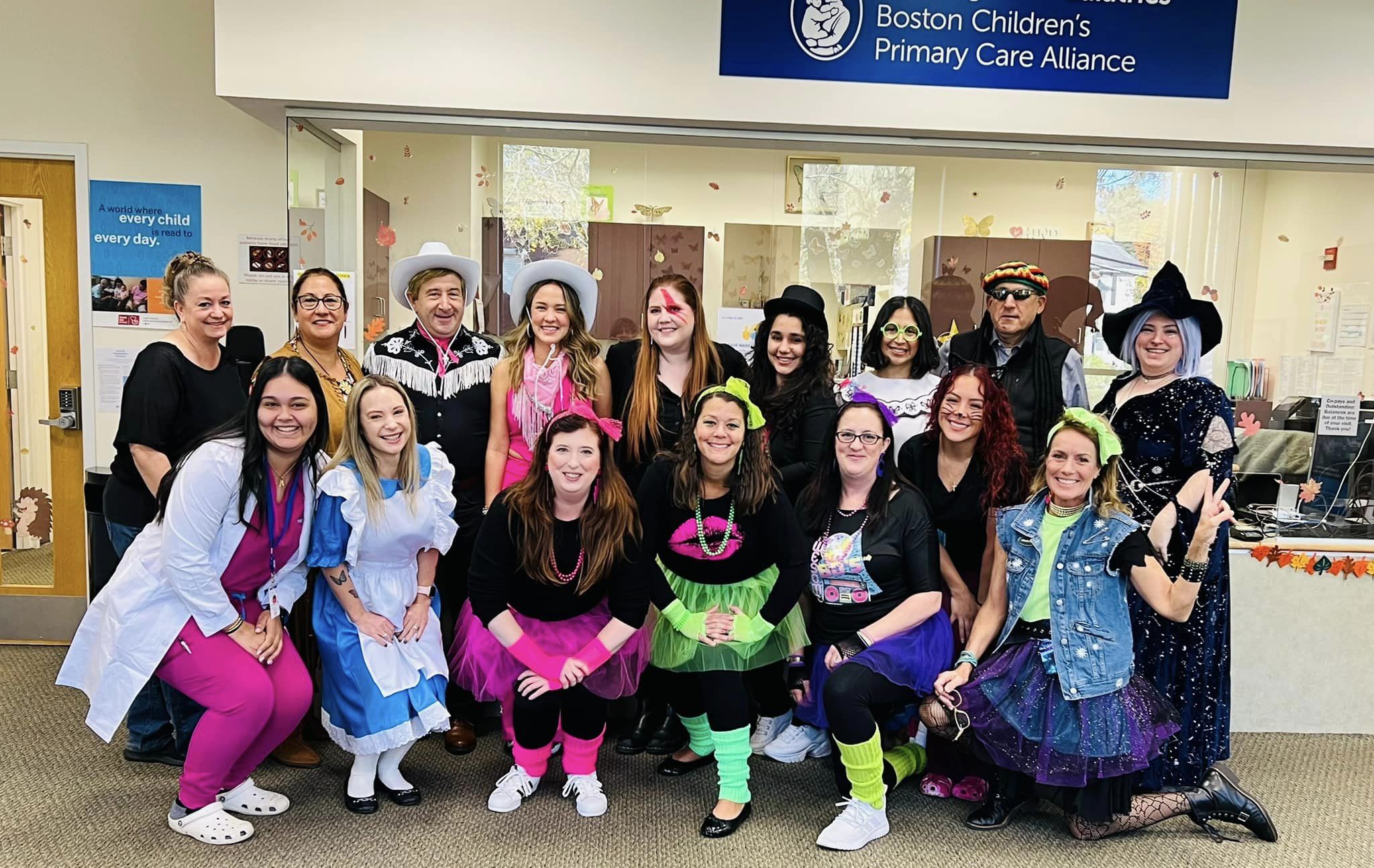 a group of people dressed up for halloween