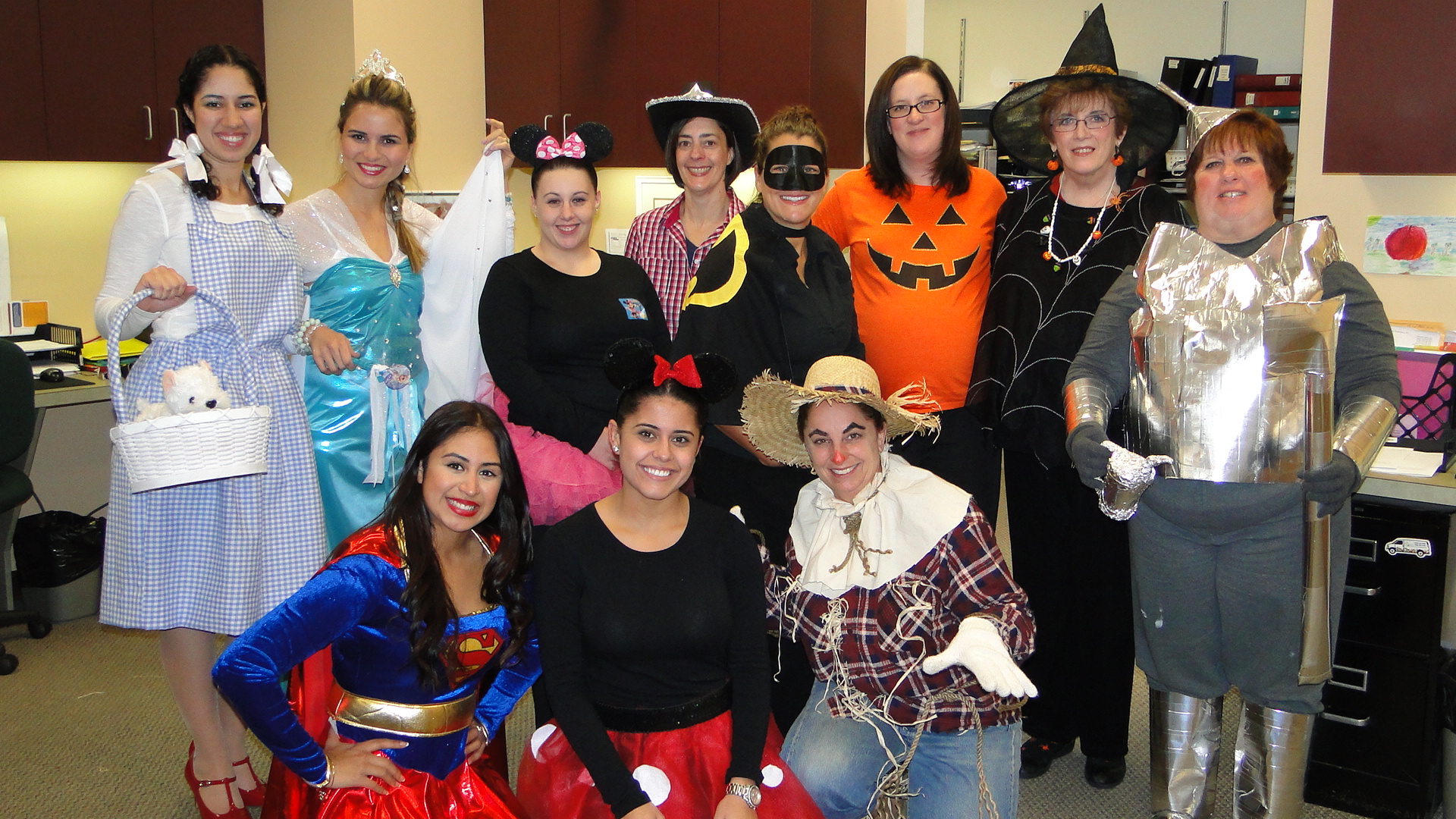 a group of women in costumes