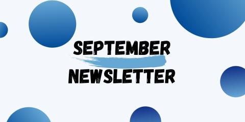 graphic that says september newsletter